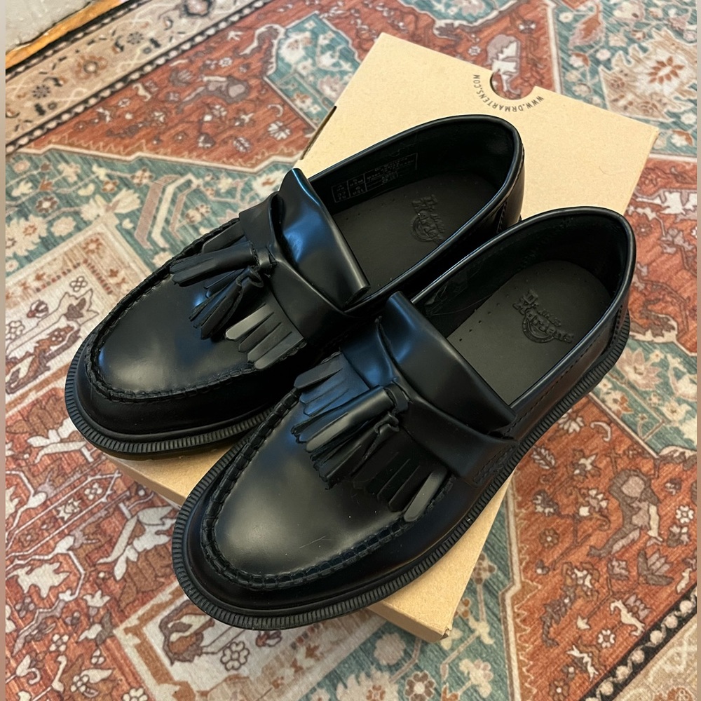 Dr. Marten’s Black Adrian Tassel Loafers